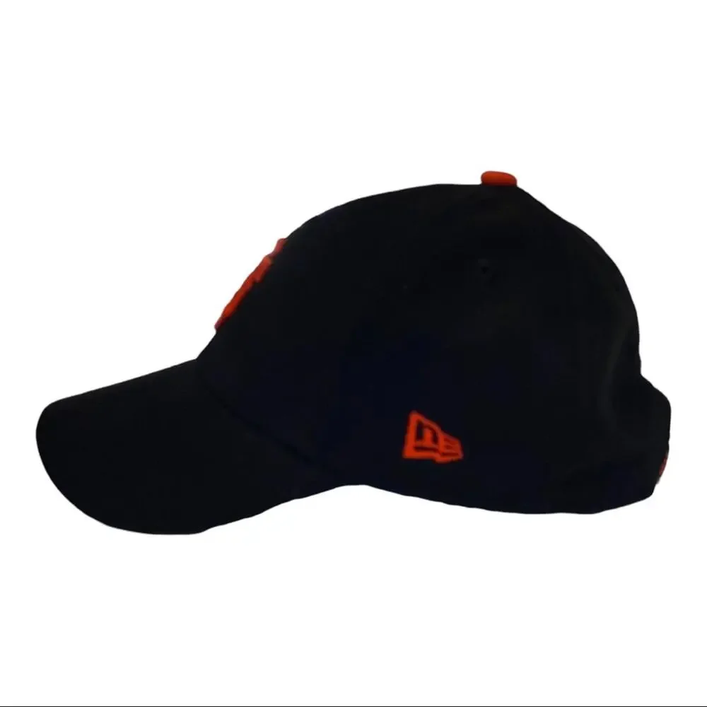 New Era SF San Francisco Giants Black And Orange Adjustable Baseball Hat Cap